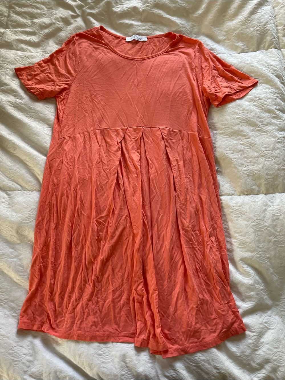 My bump maternity Coral Short Sleeve Babydoll Dress size large